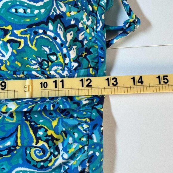 Chaps Blue Paisley Tankini Swimsuit – Size 8 - Picture 9 of 9